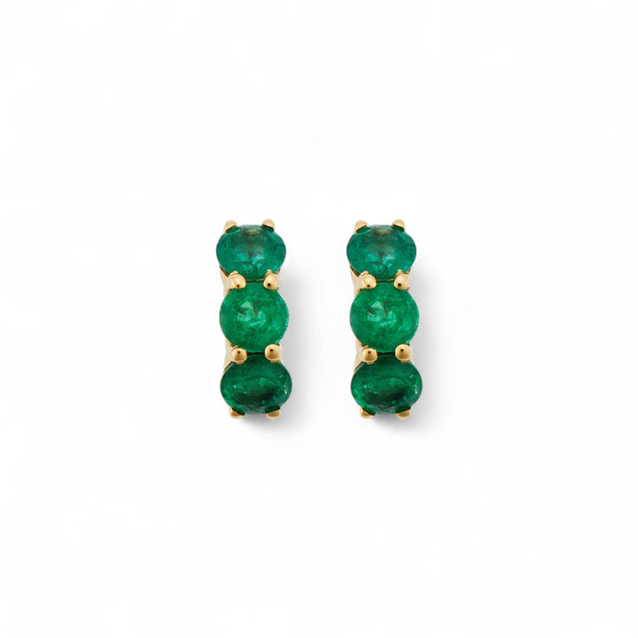 Huggie Hoops Emerald - Cascade - Ileana Makri