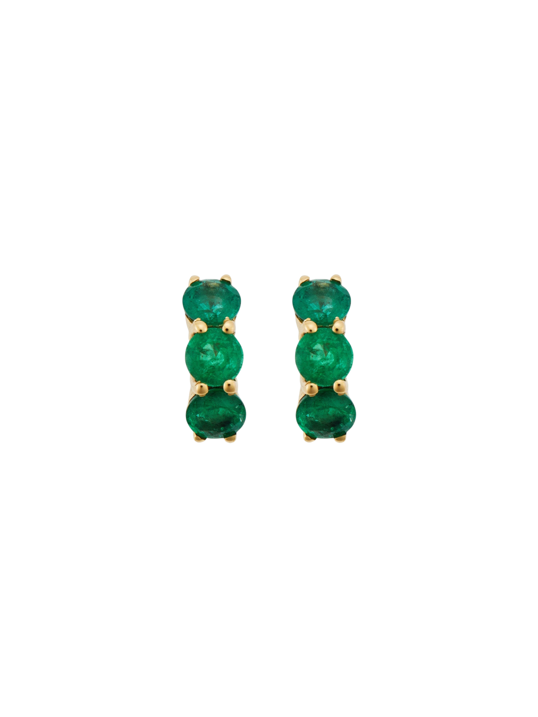 Huggie Hoops Emerald - Cascade - Ileana Makri