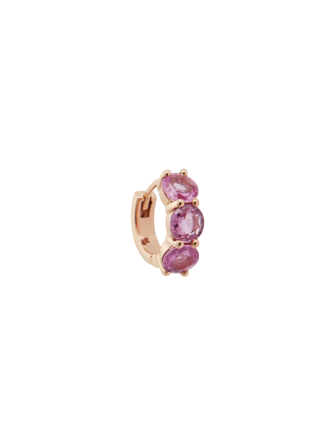 Huggie Hoops Pink Sapphire - Cascade - Ileana Makri