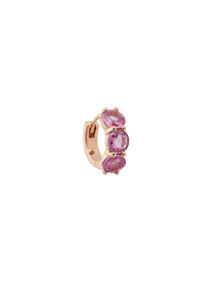 Huggie Hoops Pink Sapphire - Cascade - Ileana Makri
