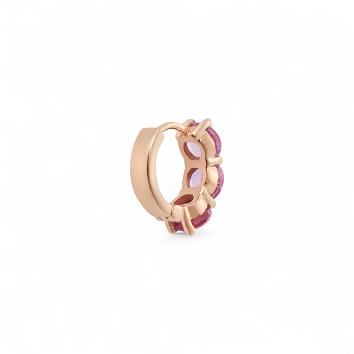 Huggie Hoops Pink Sapphire - Cascade - Ileana Makri
