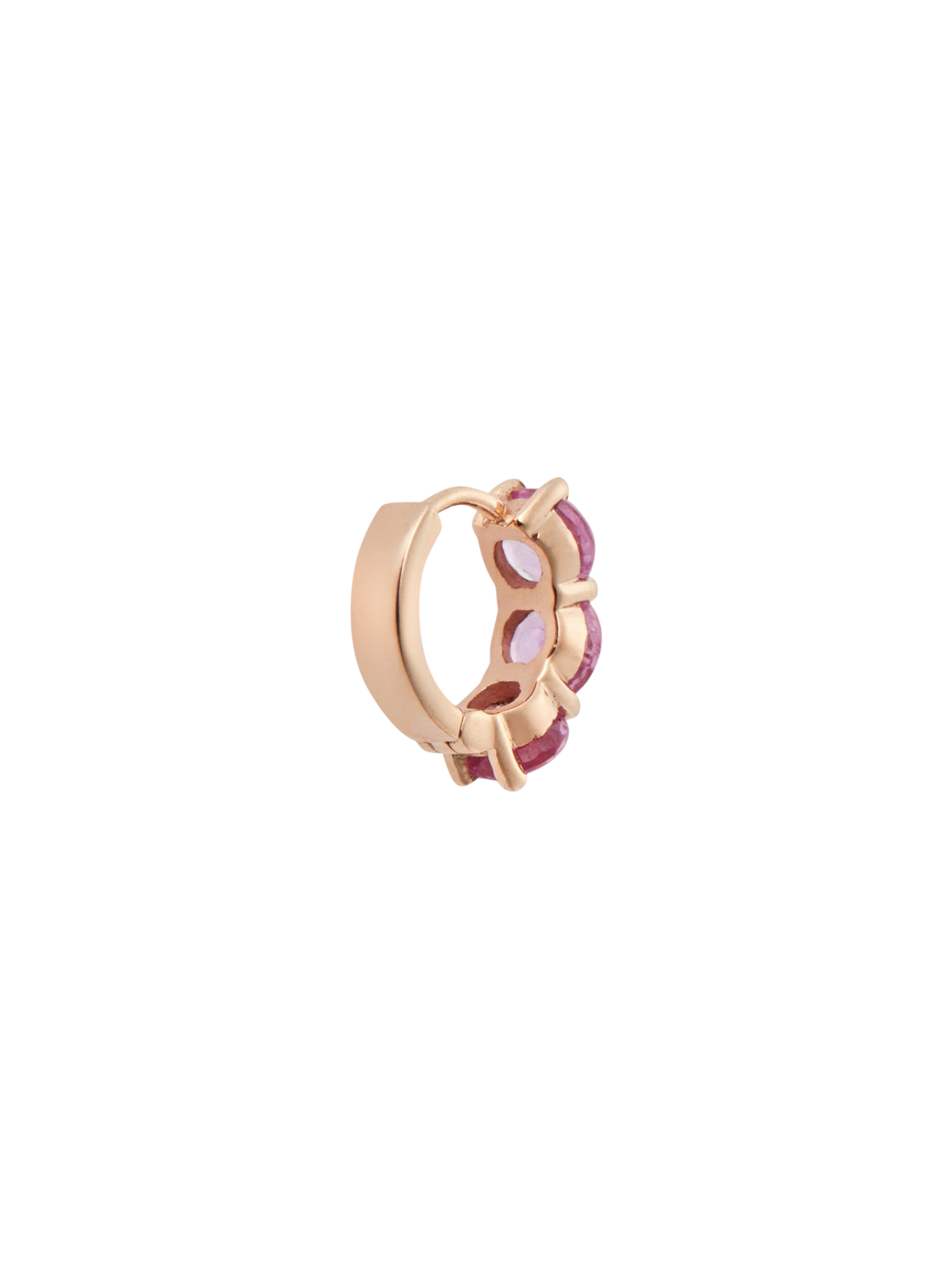 Huggie Hoops Pink Sapphire - Cascade - Ileana Makri