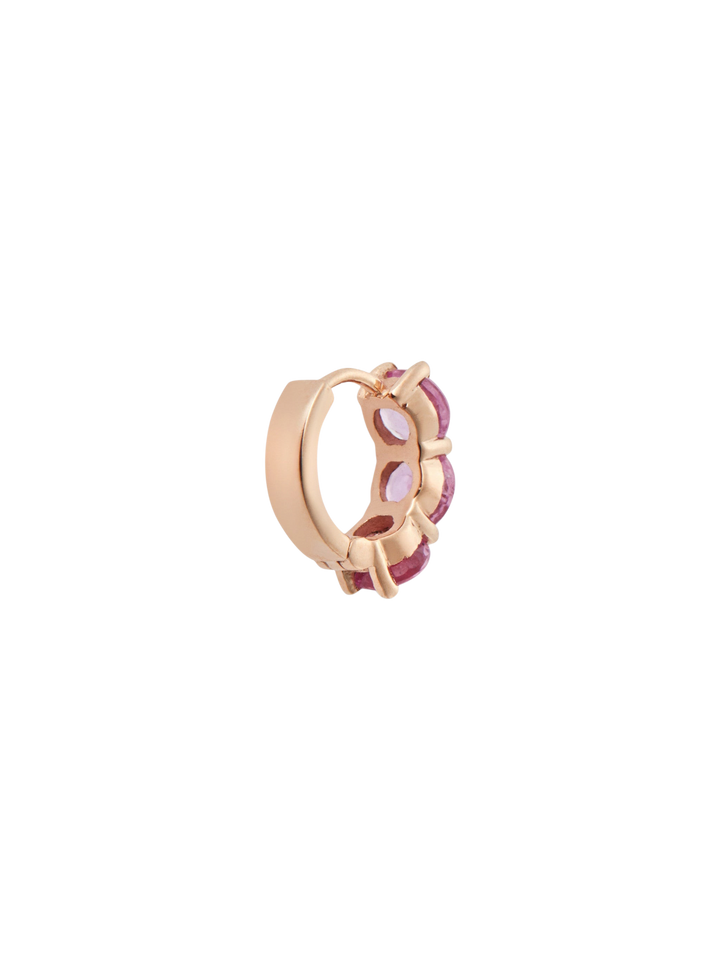 Huggie Hoops Pink Sapphire - Cascade - Ileana Makri