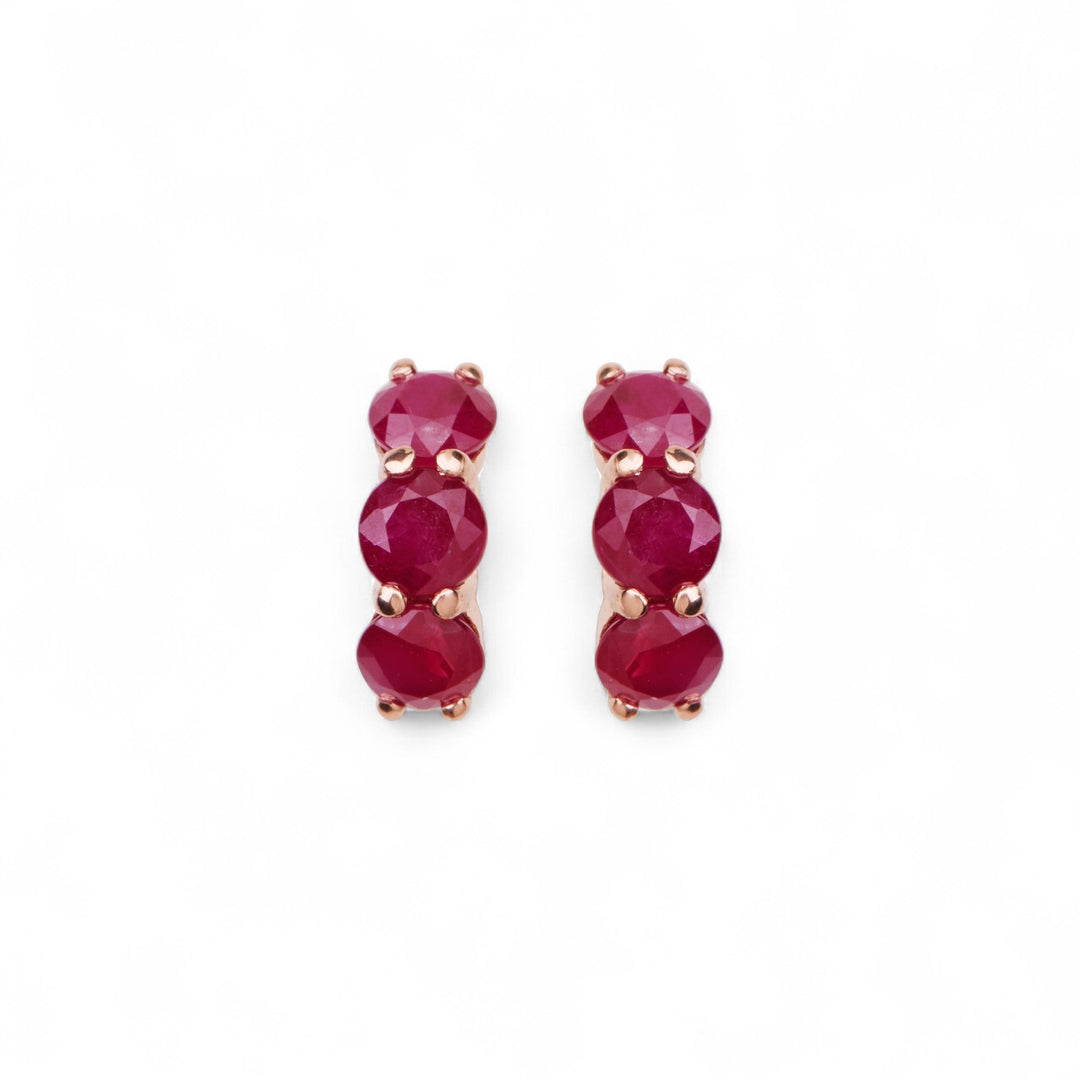 Huggie Hoops Ruby - Cascade - Ileana Makri