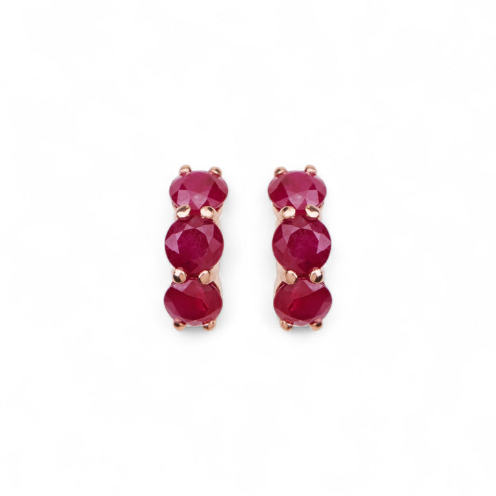 Huggie Hoops Ruby - Cascade - Ileana Makri