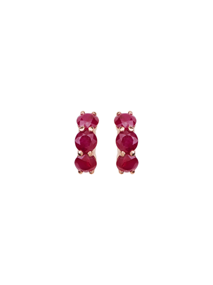Huggie Hoops Ruby - Cascade - Ileana Makri