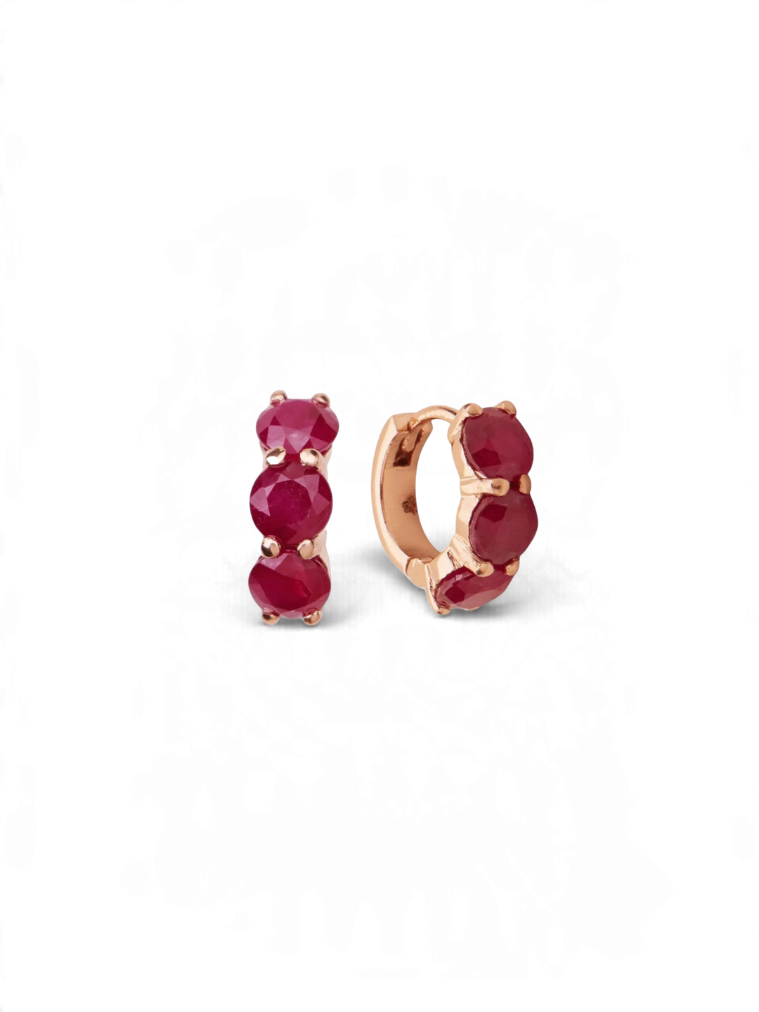 Huggie Hoops Ruby - Cascade - Ileana Makri
