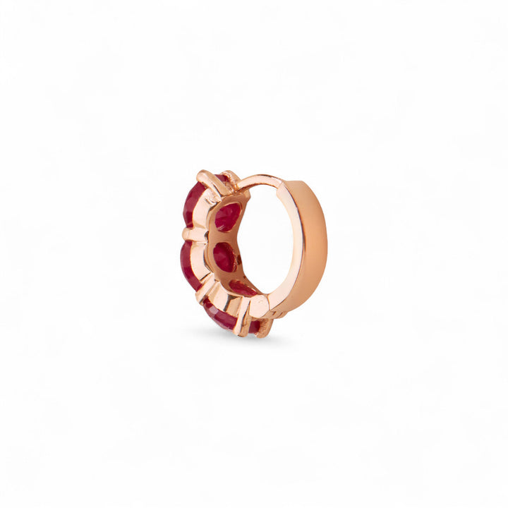 Huggie Hoops Ruby - Cascade - Ileana Makri