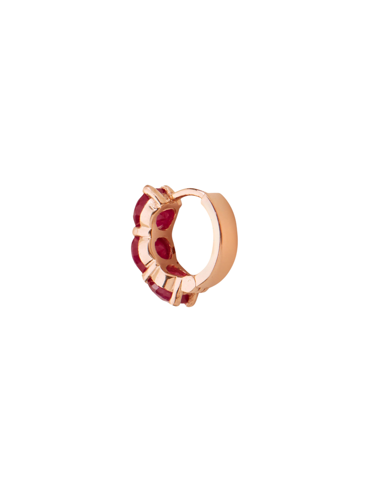 Huggie Hoops Ruby - Cascade - Ileana Makri