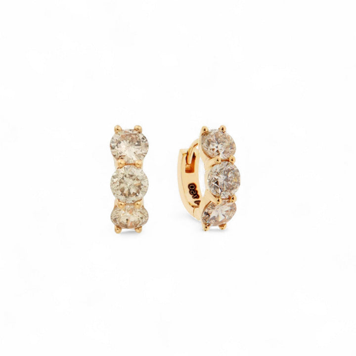 Huggie Hoops Champagne Diamonds