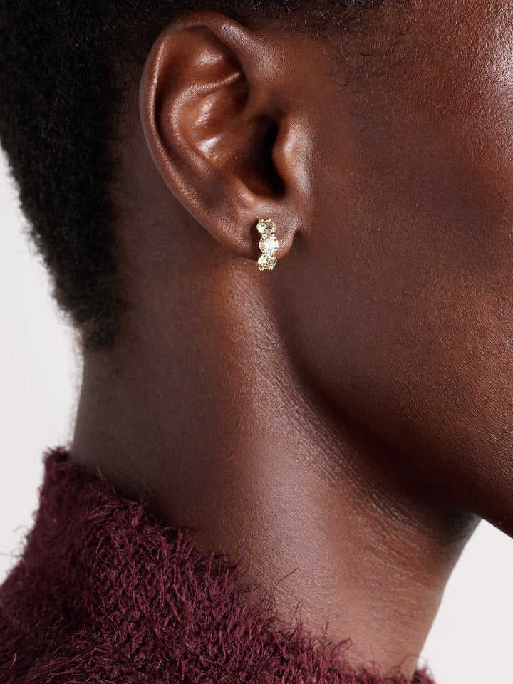 Huggie Hoops Champagne Diamonds