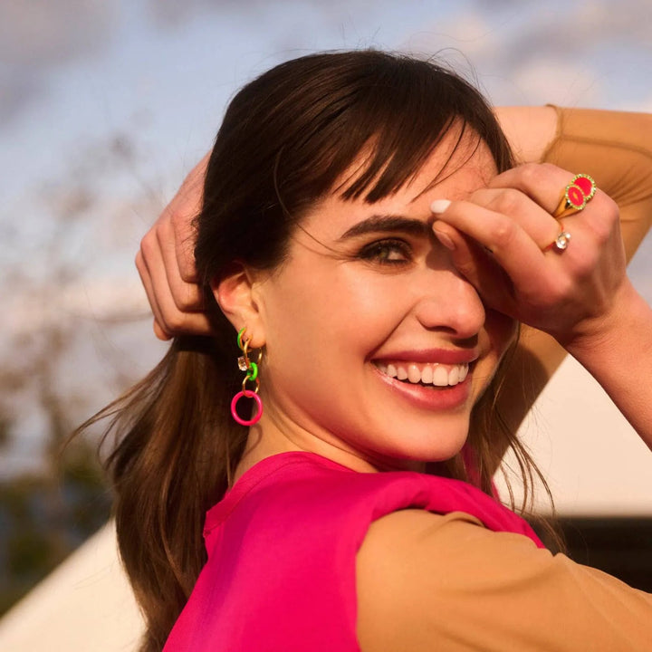 Hula Hoop Green Pink - Eye M Neon Rocks - Ileana Makri