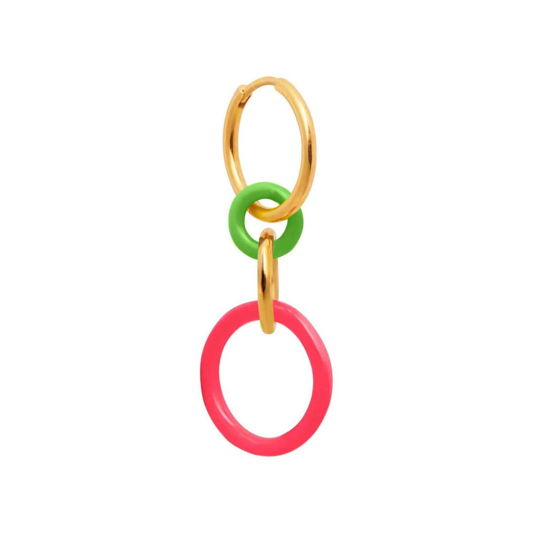 Hula Hoop Green Pink - Eye M Neon Rocks - Ileana Makri