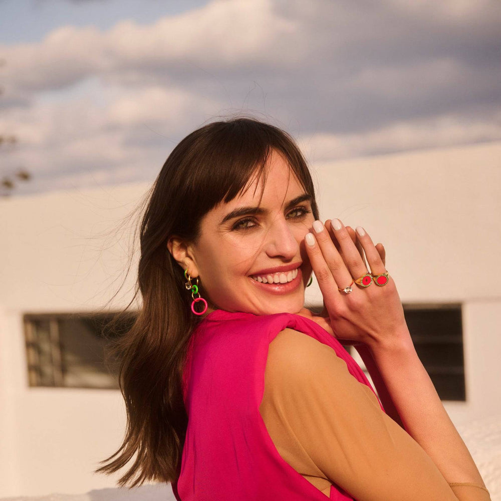 Hula Hoop Pink Green - Eye M Neon Rocks - Ileana Makri