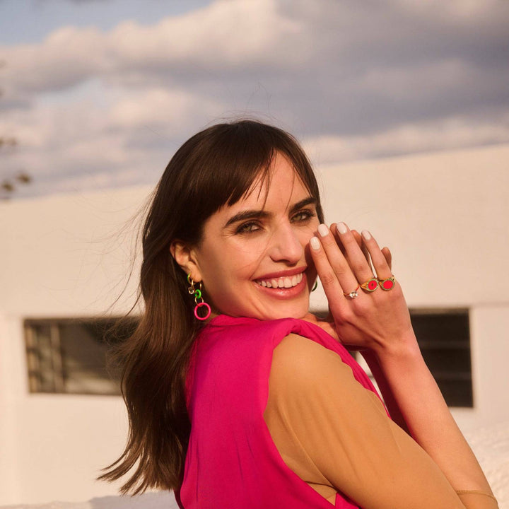Hula Hoop Pink Green - Eye M Neon Rocks - Ileana Makri