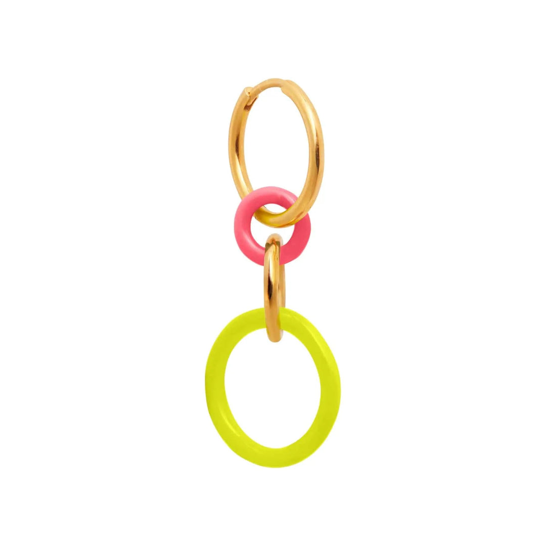 Hula Hoop Pink Yellow - Eye M Neon Rocks - Ileana Makri