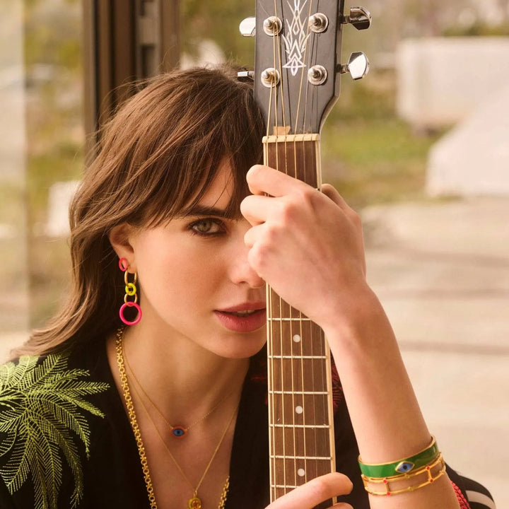 Hula Hoop Yellow Pink - Eye M Neon Rocks - Ileana Makri