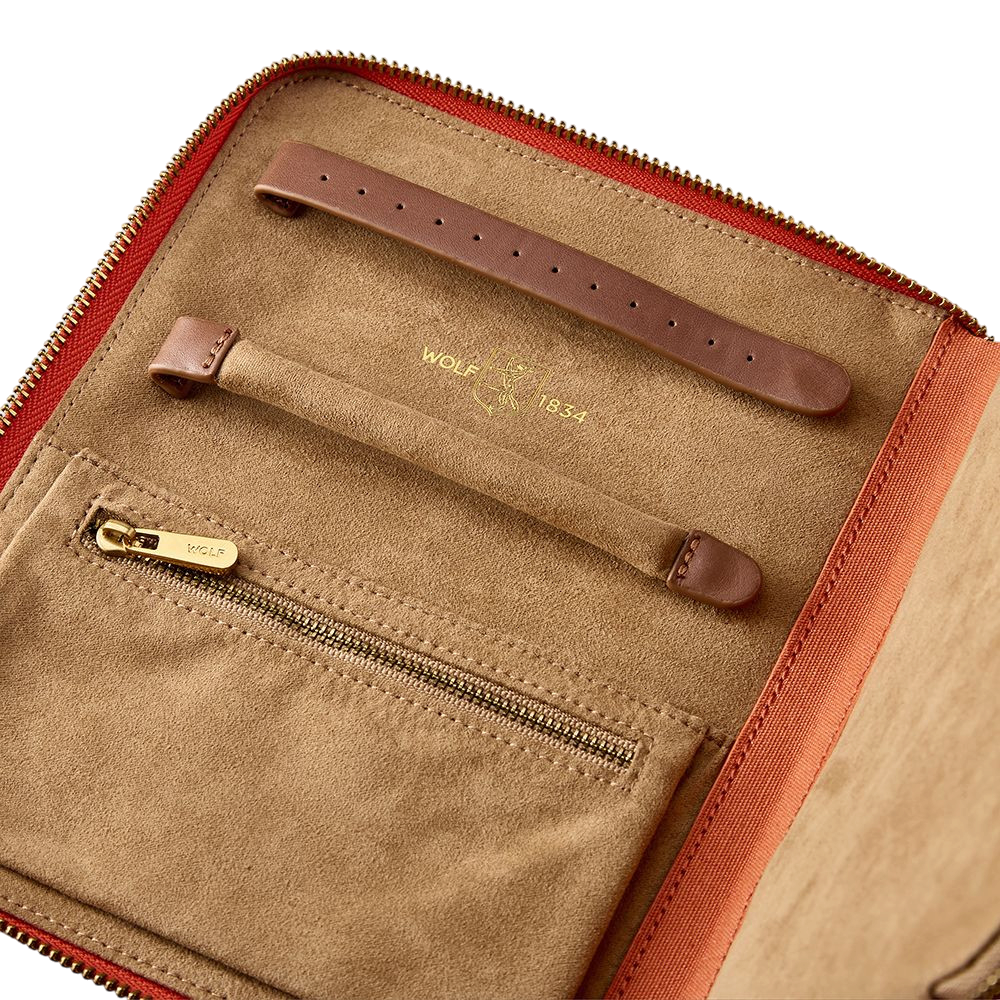 Ida Travel Zip Portfolio Orange - WOLF - Ileana Makri