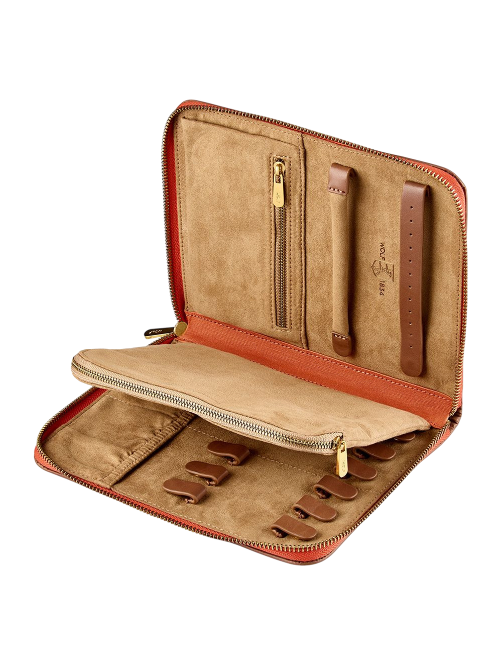 Ida Travel Zip Portfolio Orange - WOLF - Ileana Makri
