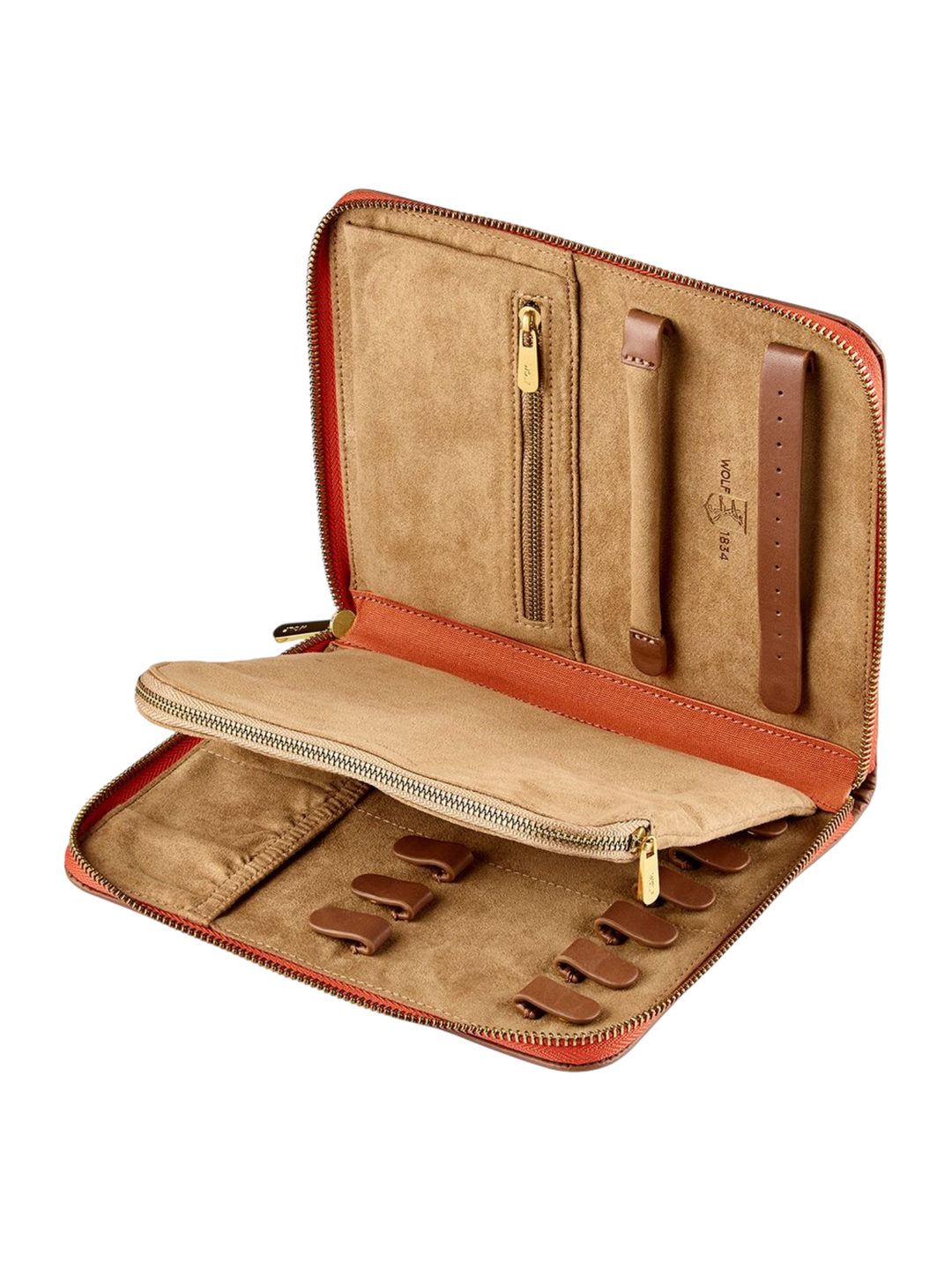 Ida Travel Zip Portfolio Orange - WOLF - Ileana Makri