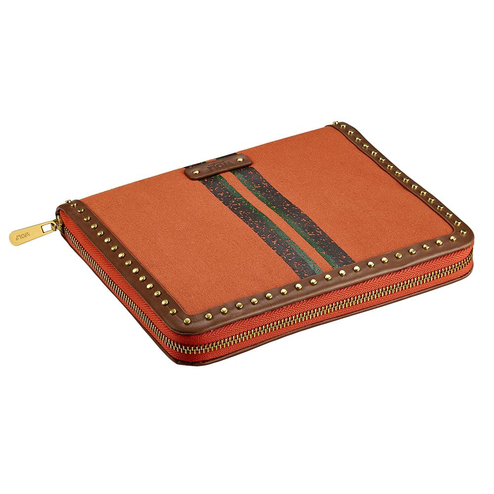 Ida Travel Zip Portfolio Orange - WOLF - Ileana Makri