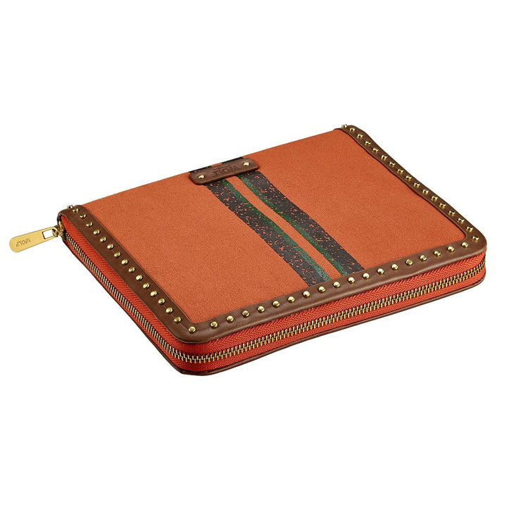 Ida Travel Zip Portfolio Orange - WOLF - Ileana Makri