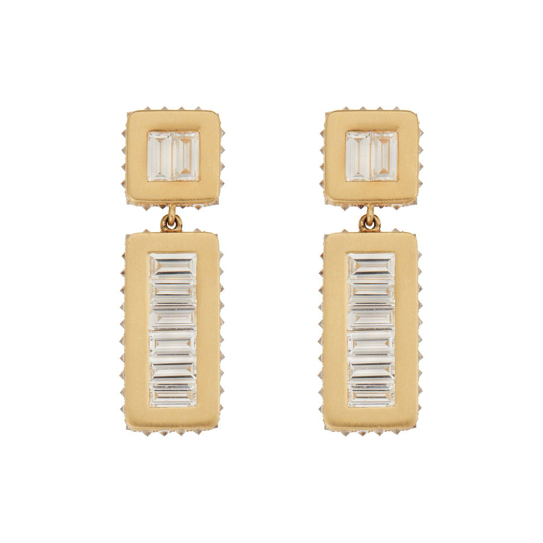 Inverted Oblong Tile Earrings Y-D - Tile - Ileana Makri store