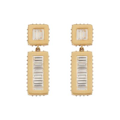 Inverted Oblong Tile Earrings Y-D - Tile - Ileana Makri store
