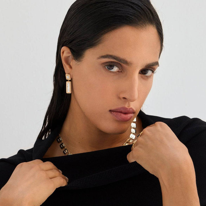 Inverted Oblong Tile Earrings Y - D - Tile - Ileana Makri