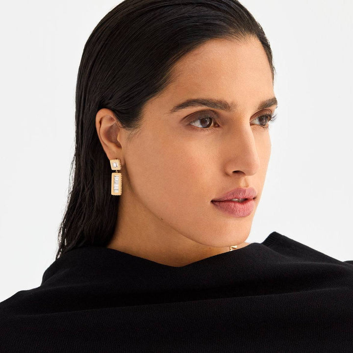 Inverted Oblong Tile Earrings Y - D - Tile - Ileana Makri