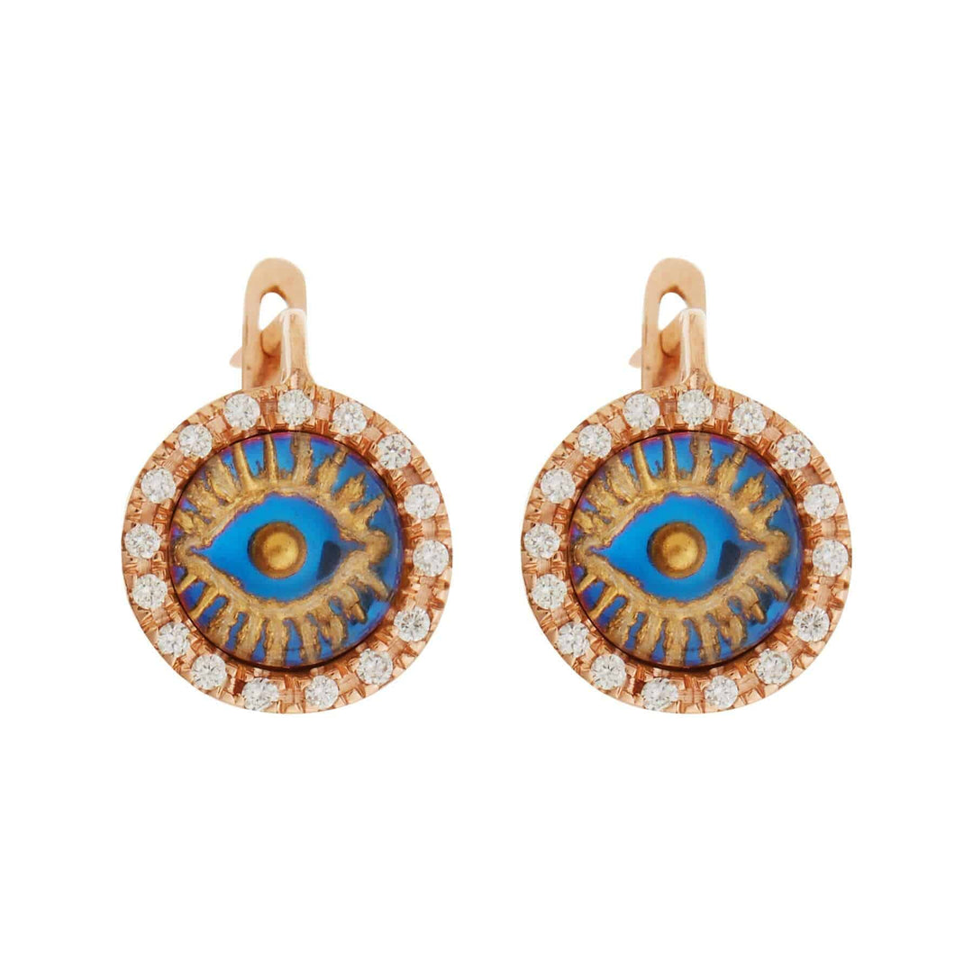 Iredescent Eye Earings - D - EVIL EYE - Ileana Makri