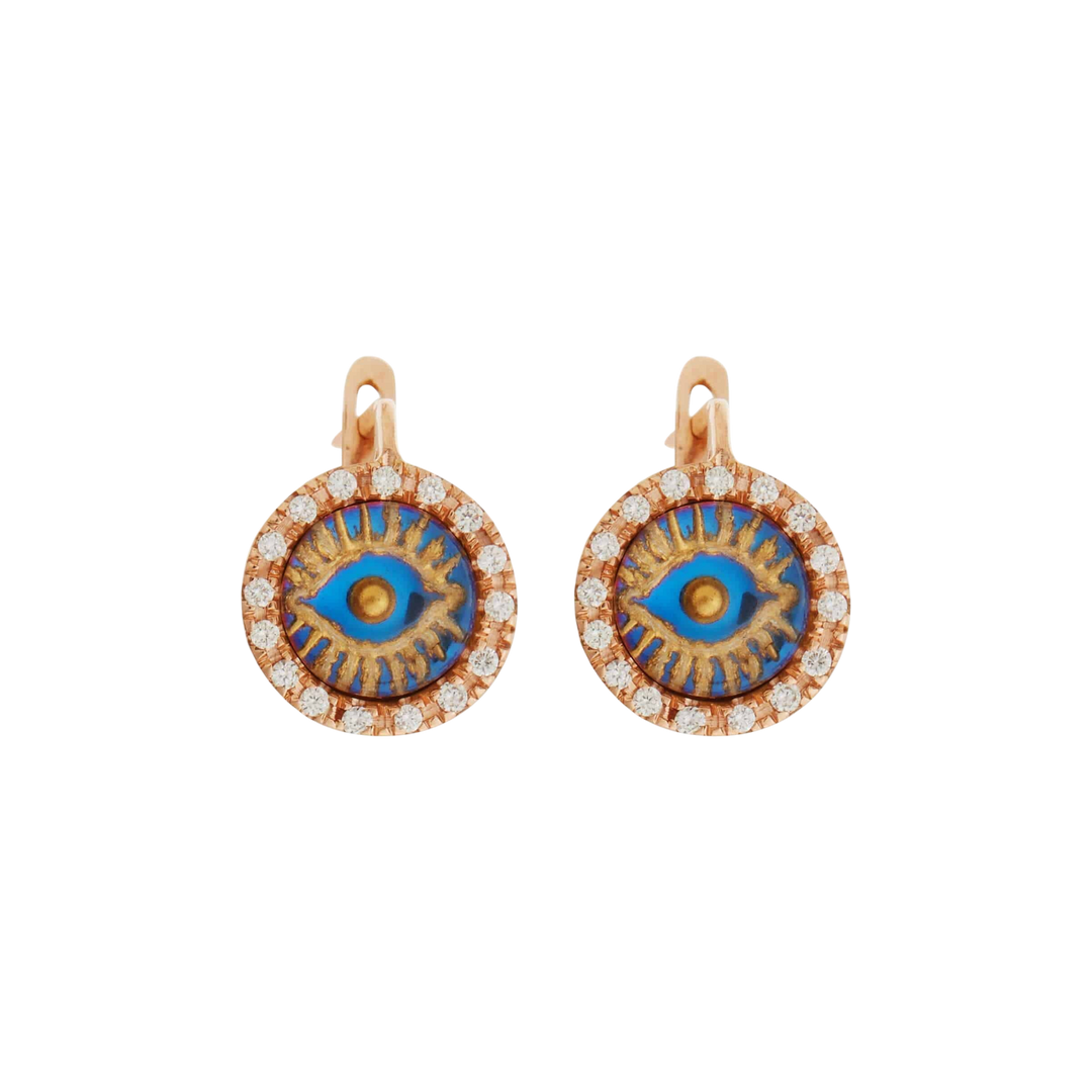 Iredescent Eye Earings - D - EVIL EYE - Ileana Makri