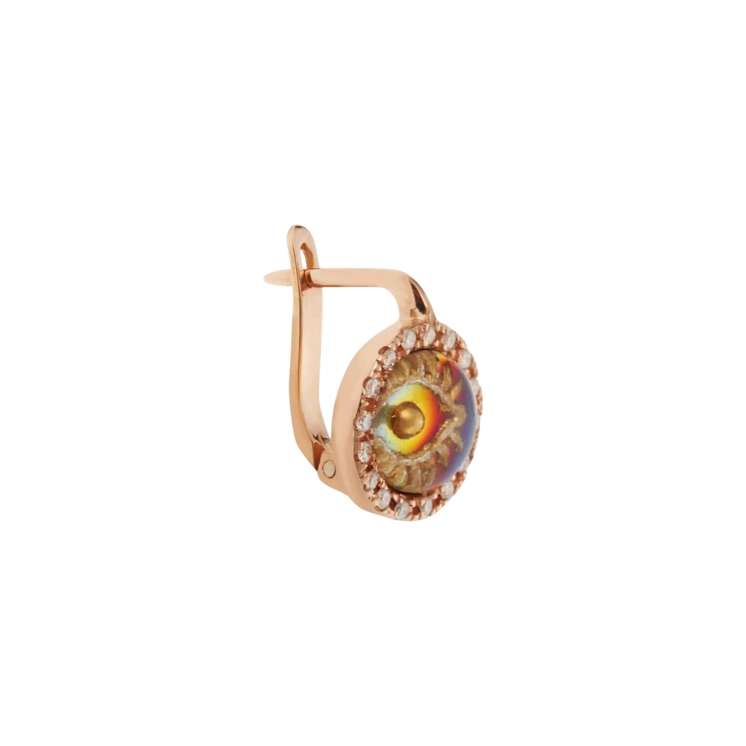 Iredescent Eye Earings - D - EVIL EYE - Ileana Makri