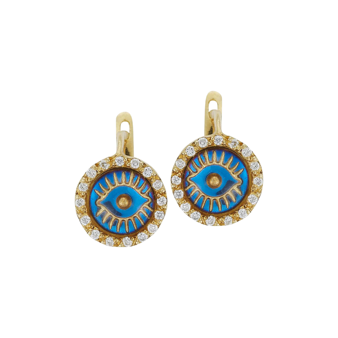 Iredescent Eye Earings - D - EVIL EYE - Ileana Makri
