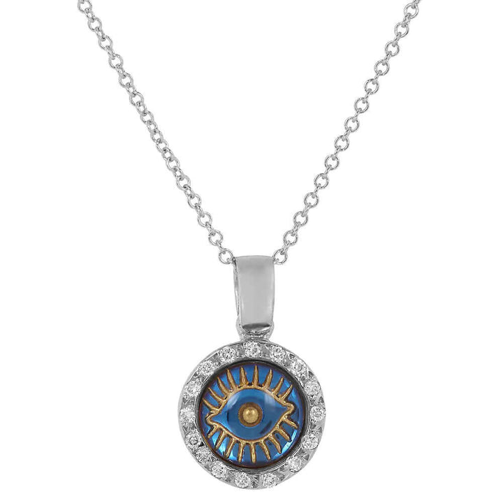 Iridescent Evil Eye Pendant W - D - EVIL EYE - Ileana Makri