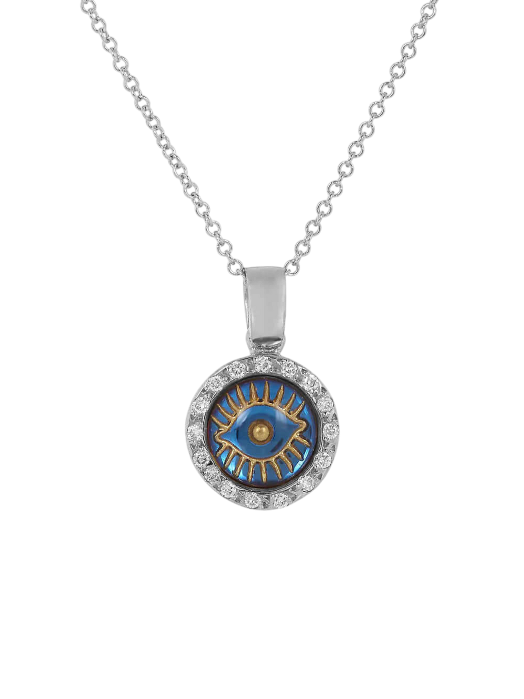 Iridescent Evil Eye Pendant W - D - EVIL EYE - Ileana Makri