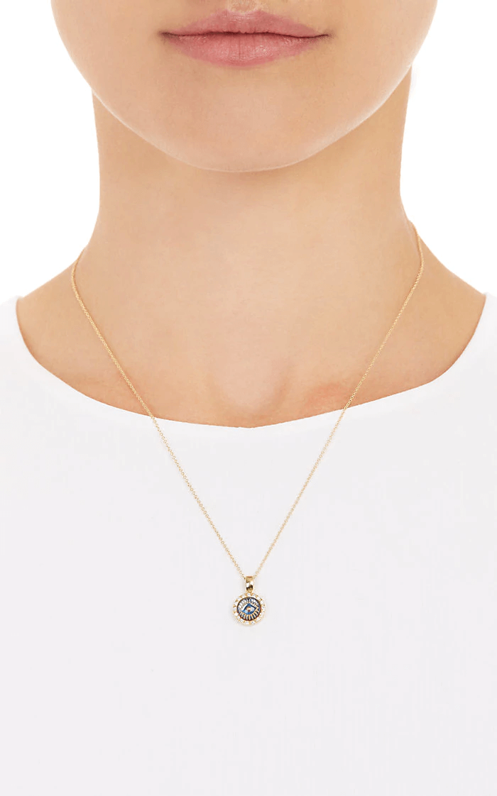 Iridescent Evil Eye Pendant W - D - EVIL EYE - Ileana Makri
