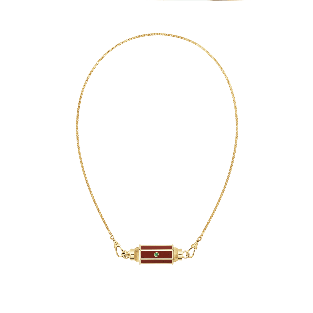 Jasper & Emerald Baby Locket (42cm) - Marie Lichtenberg - Ileana Makri