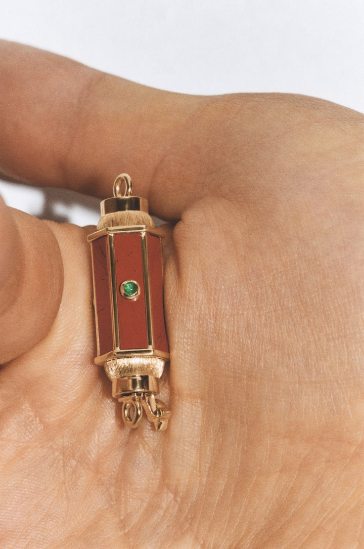 Jasper & Emerald Baby Locket (42cm) - Marie Lichtenberg - Ileana Makri