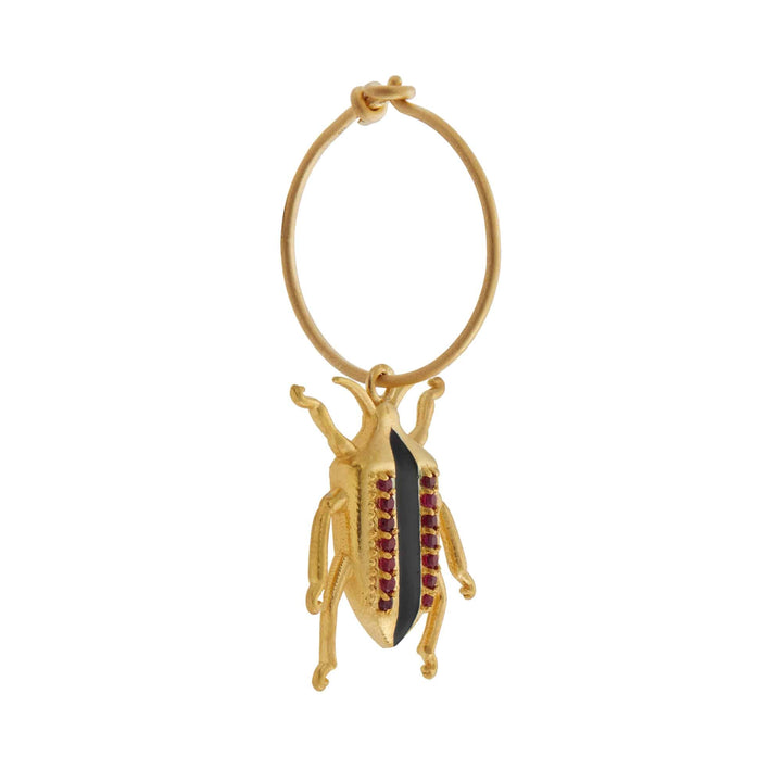 Jewel Beetle Hoops Black Red - Eye M Jungle - Ileana Makri