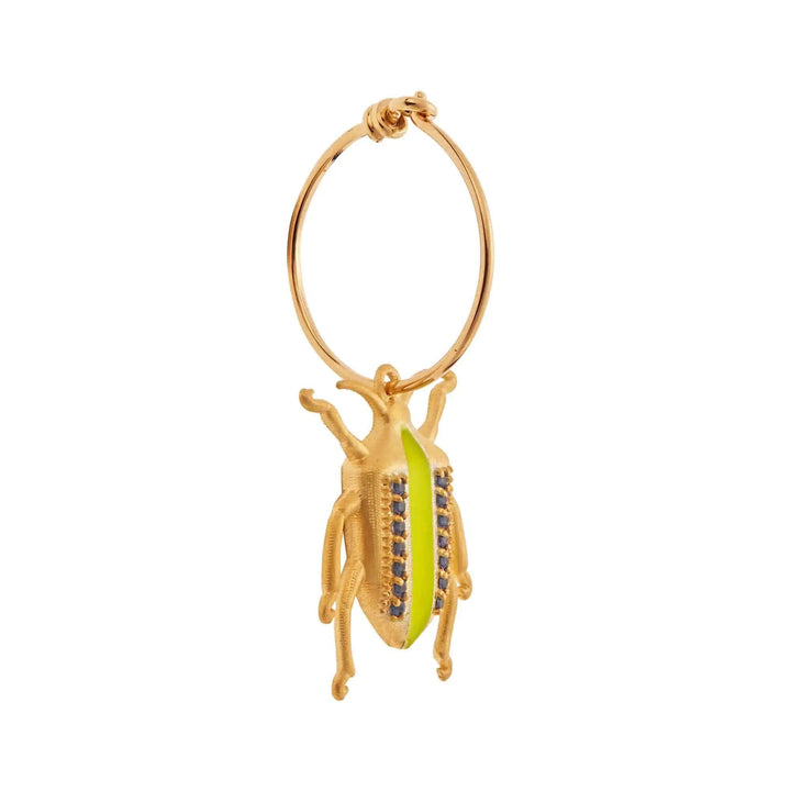 Jewel Beetle Hoops Yellow Blue - Eye M Jungle - Ileana Makri