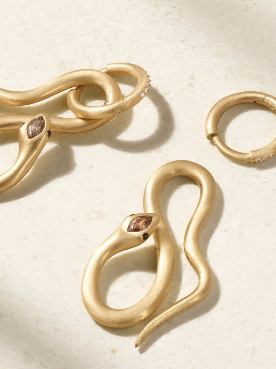 Jungle Snake Hoop Earrings - SNAKES - Ileana Makri