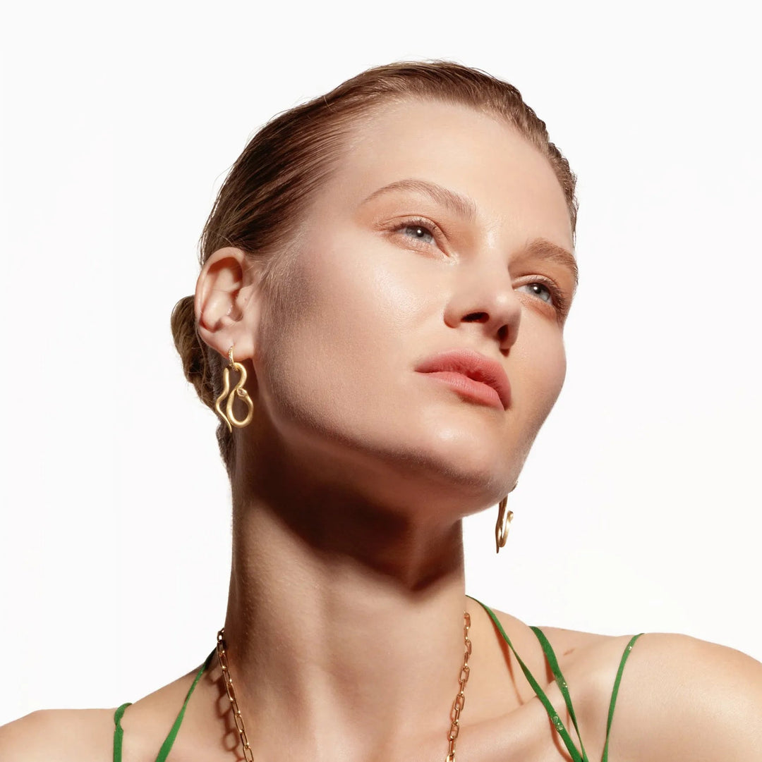 Jungle Snake Hoop Earrings - SNAKES - Ileana Makri