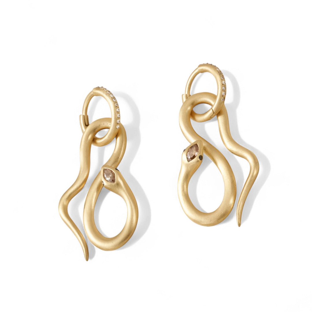 Jungle Snake Hoop Earrings - SNAKES - Ileana Makri