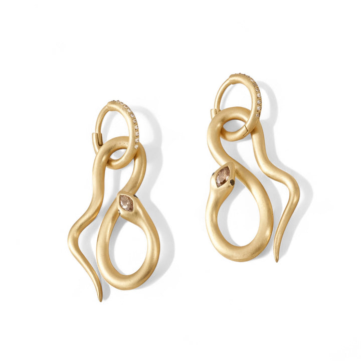 Jungle Snake Hoop Earrings - SNAKES - Ileana Makri