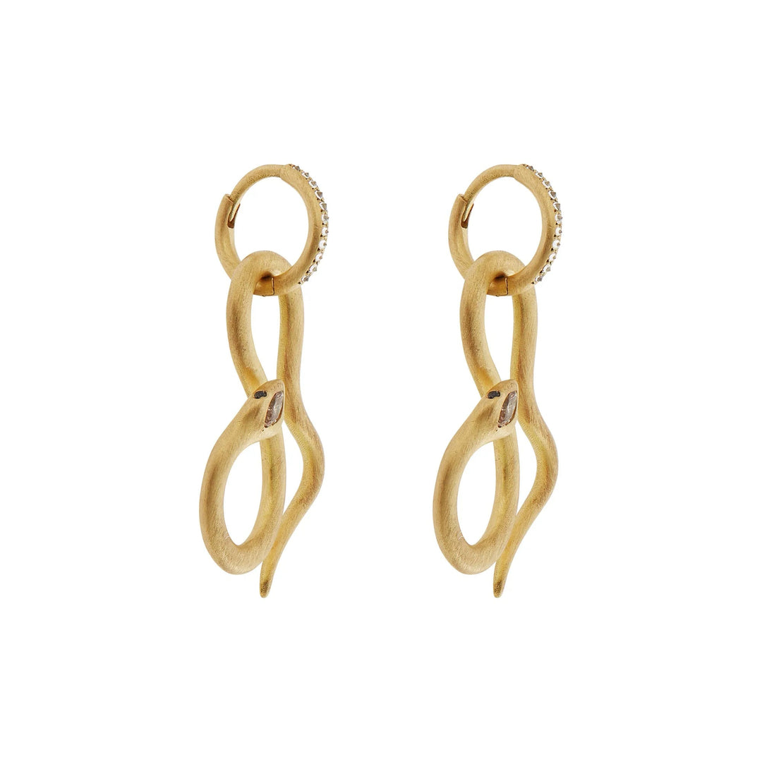 Jungle Snake Hoop Earrings - SNAKES - Ileana Makri