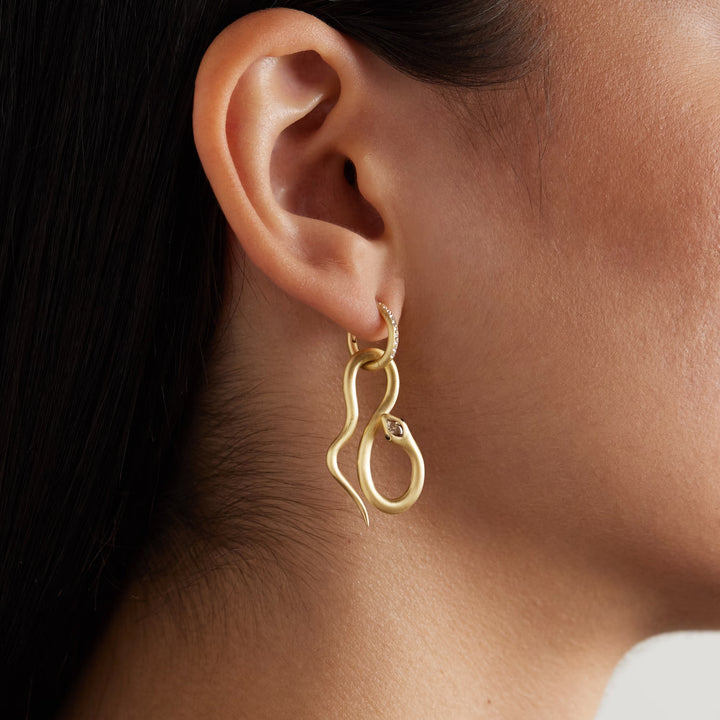 Jungle Snake Hoop Earrings