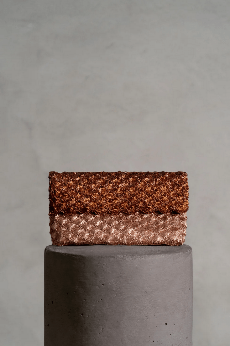 Kaia Clutch Rose Gold & Copper - Verdi - Ileana Makri