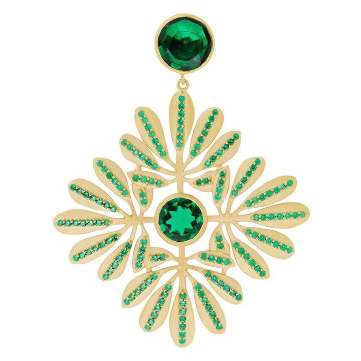 Kaleidoscope Tropical Leaves Earrings - Eye M Jungle - Ileana Makri store