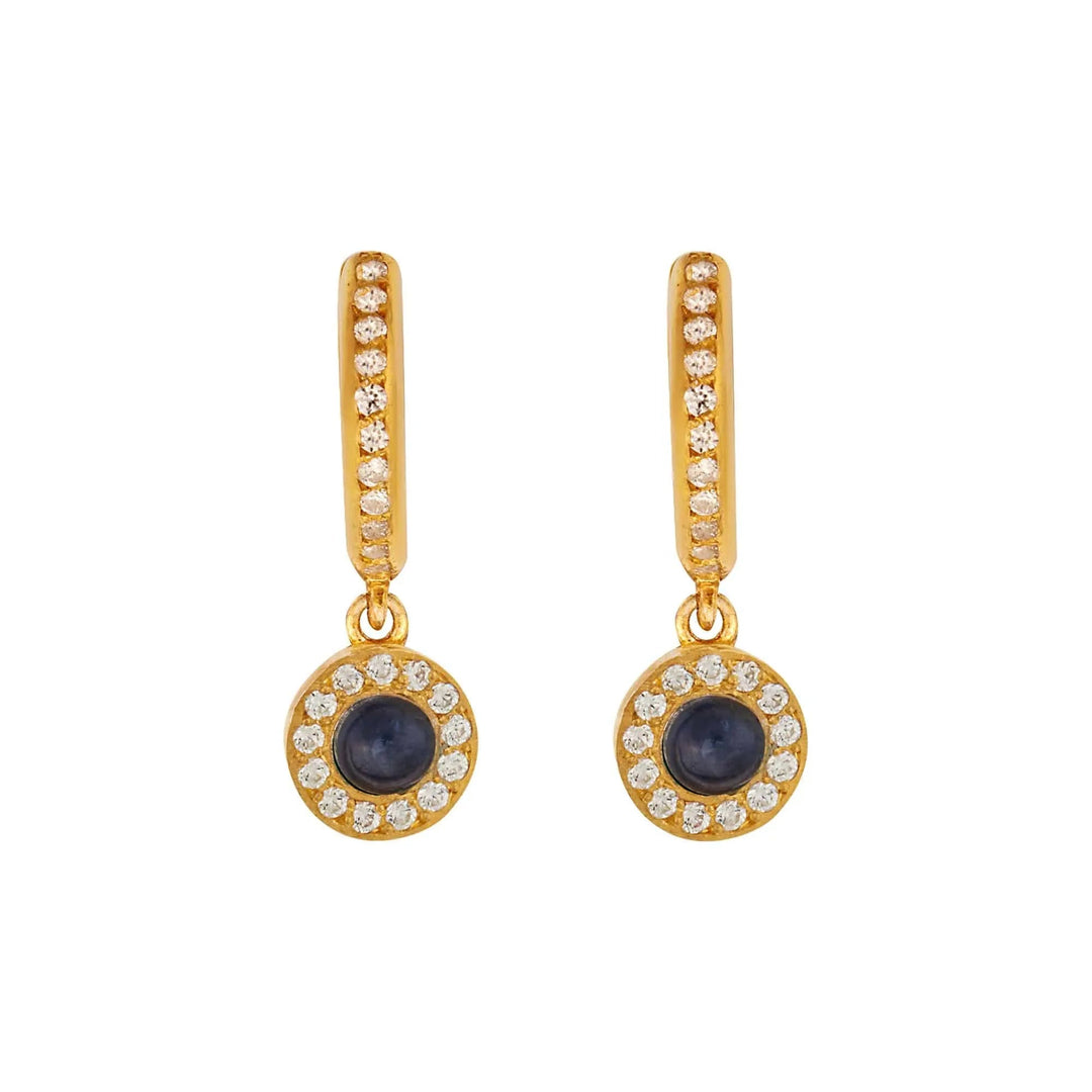 Kyanite Sun Midi Hoops - Eye M - Ileana Makri